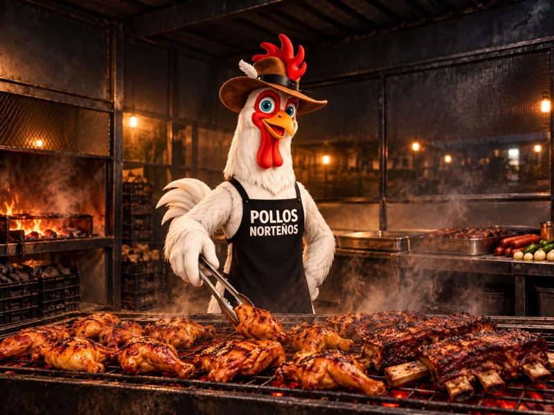 Parrilladas al carbón de Pollos Norteños
